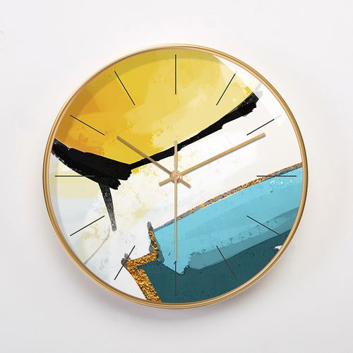 客厅创意抽象画简约时尚客厅创意个性时钟石英钟挂表