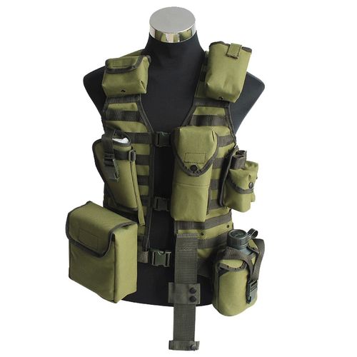 信必睿 06战术背心马甲户外子弹袋单人战斗携行具套装  军绿干款部7