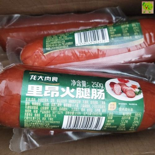 龙大果木烤火腿龙大肉食梨木烤大粗火腿肠里昂火腿烤肠午餐肉即食