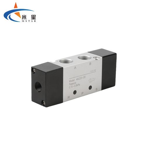 米星(mstar)气控阀 二位五通电磁阀 单控气动阀 4a210-08