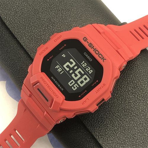 卡西欧gbd200 gshock限定虎年红色蓝牙方块跑步计步手表gba-900rd