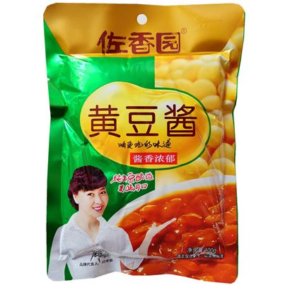 正宗佐香园黄豆酱400g东北大酱豆瓣酱蘸菜伴侣东北黄豆酱5袋包邮