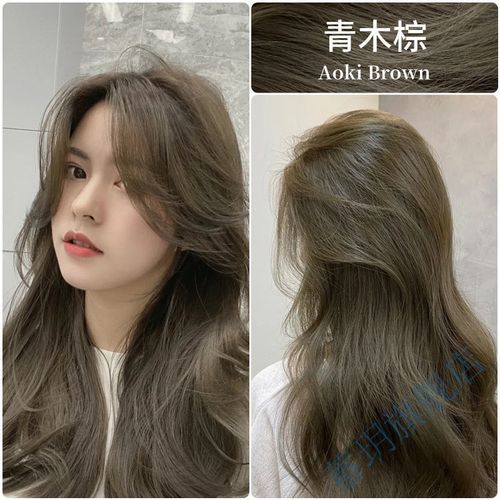 自己在家染发2022流行色奶茶灰棕色染头发膏 青木棕【100g/支】无需