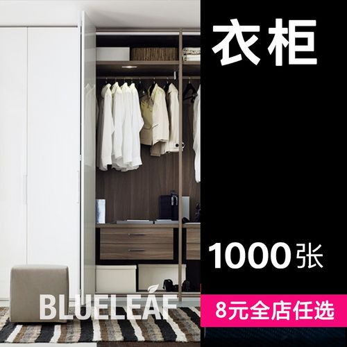 国外衣柜分隔板式家具设计卧室衣橱室内储物收纳装修效果图片素材