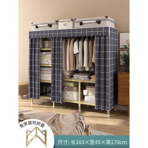 免安装折叠衣柜家用卧室柜子布衣柜简易挂衣橱出租房结实耐用放衣服的