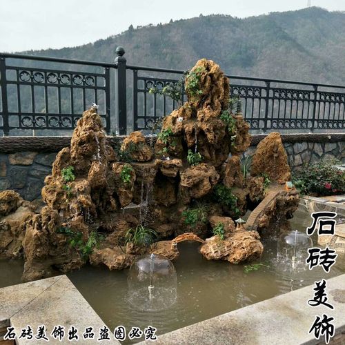 钟乳石假山鱼池盆景真石造型别墅庭院装饰大型水景