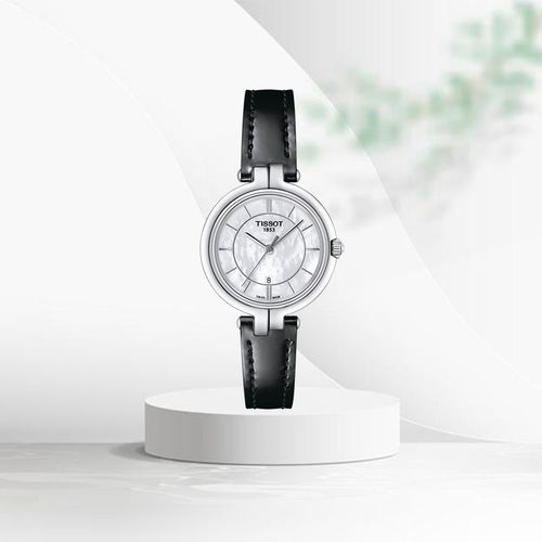 tissot天梭弗拉明戈系列手表皮质石英机芯女表t094.210.16.111.00