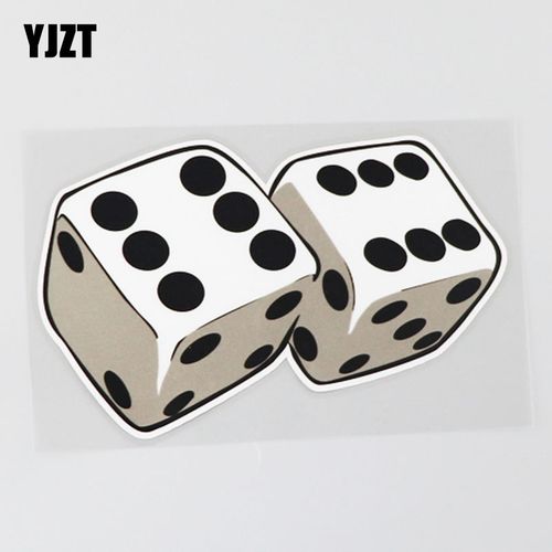 yjzt 美潮骰子图案贴纸 汽车摩托车遮挡划痕车贴 cs8366