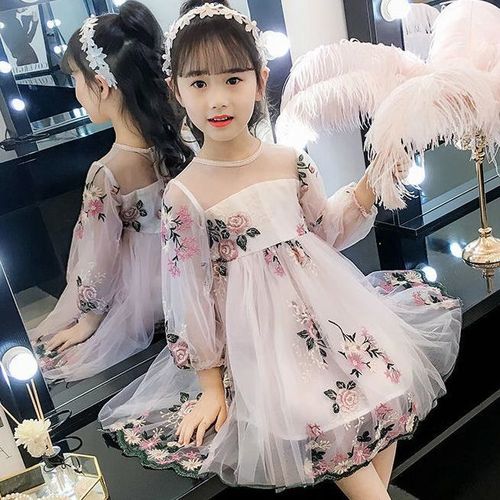 妃蝶轩【满48包邮】女童公主裙夏季2021新款洋气纱裙蛋糕裙7591