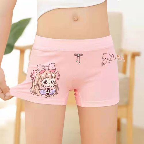 儿童内裤女童纯棉平角裤小女孩宝宝学生四角裤中大童短裤不夹屁屁