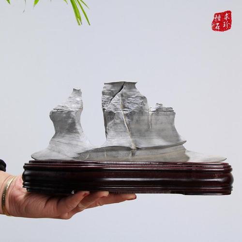 精品天然武陵穿孔石 武陵石摆件  纯天然吕梁石奇石观赏石 w161