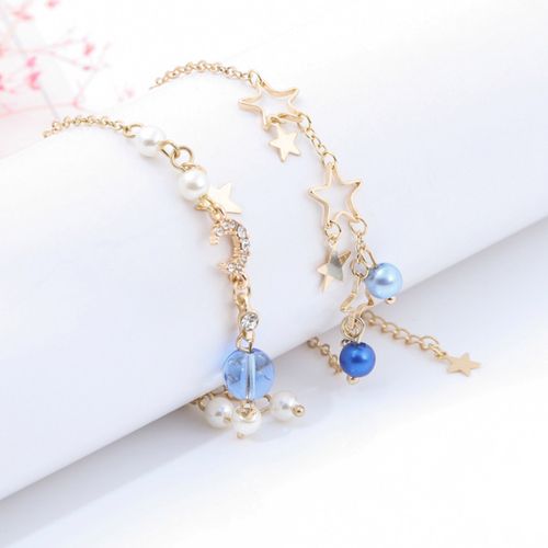 高颜值星空手链 日系 软妹可爱萌简约 个性少女心月亮星星 手饰