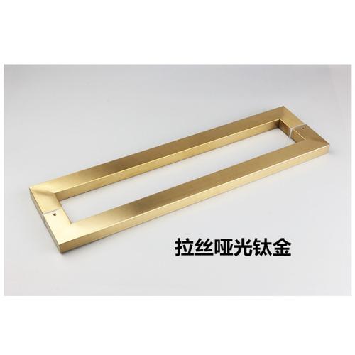 玻璃方管拉手亮光玫瑰金黑钛金木把闪电客手深灰拉丝哑光大大拉手