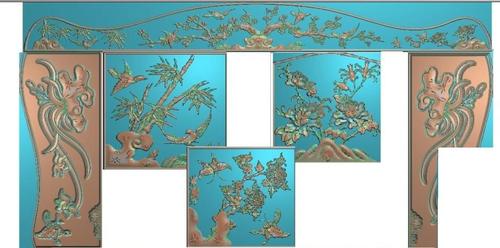 精雕图 精品君子兰床一套 jdp 12张  783m  联系店主免费看样图