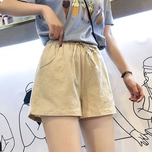 短裤女2020新款夏季高腰外穿宽松学生韩版潮运动五分裤休闲工装裤