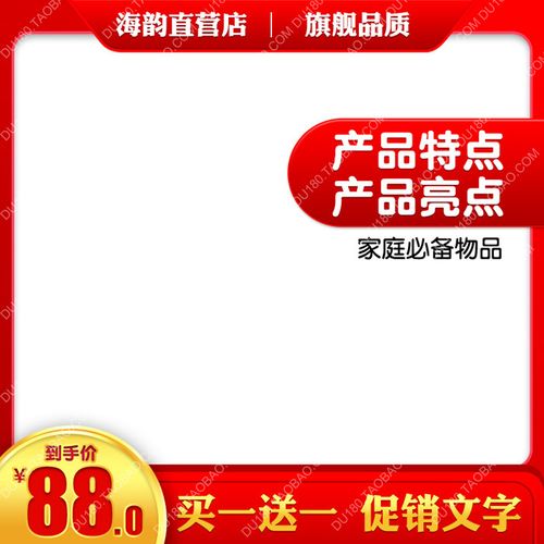 买1送1° 成品主图边框psd模板淘宝产品主图边框水印直通车设计
