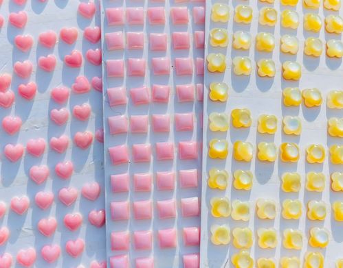 天然粉贝壳黄金贝壳裸石戒面diy饰品心形6mm正方6mm梅花8mm镶嵌