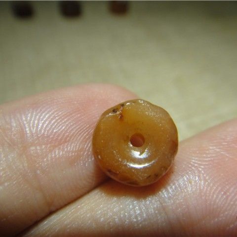 西玛珠〓千年高古西周战汉老玛瑙磨盘珠扁珠 西亚老玛瑙珠子314