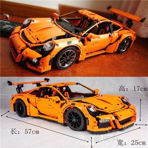 兼容乐高科技机械组保时捷gtr911赛车拼装汽车跑车玩具积木模型