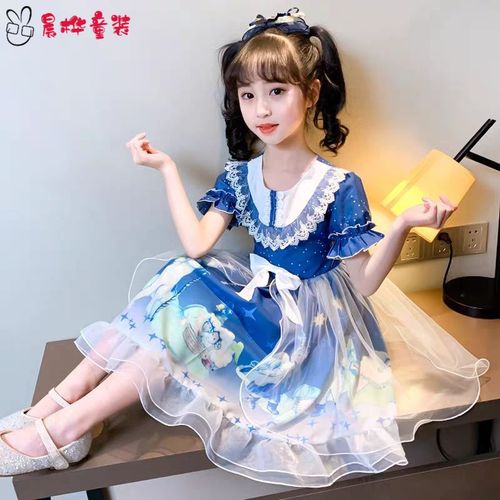 10岁小女孩穿的漂亮裙子女童夏季洛丽塔公主裙2021新款韩版洋气夏装
