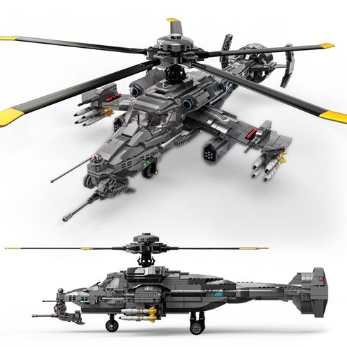 乐高积木军事空军系列武直10战斗直升飞机男孩子益智拼装儿童玩具
