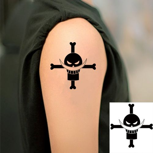 白胡子海贼团纹身贴防水男女个性持久手臂仿真刺青海贼王同款贴纸