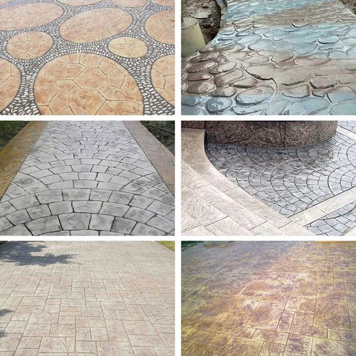 清仓 压花地坪材料艺术印花水泥混凝土模具压印彩色路地基础材.