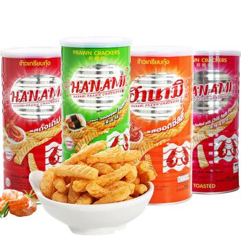 泰国进口 卡乐美原味辣味海苔味虾条110g*3罐 休闲膨化零食品 原味*2