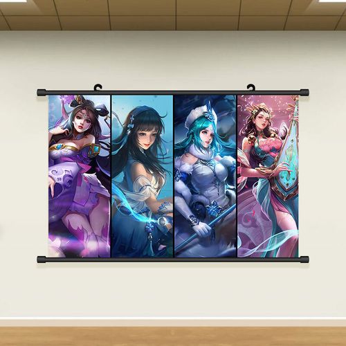 小米同款生态家居适用于王者荣耀海报杨玉环装饰画王者荣耀四大美女挂