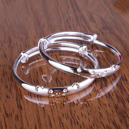 【一对装】新款流行宝宝纯银手镯    0到8岁可戴多款式宝宝手镯