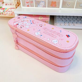 圣诞节礼品】小马良 双层文具盒女孩小学生女生可爱大容量三层铅笔盒