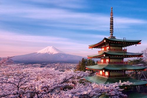 富士山成人1000片木质拼图益智唯美风景日本经典风光