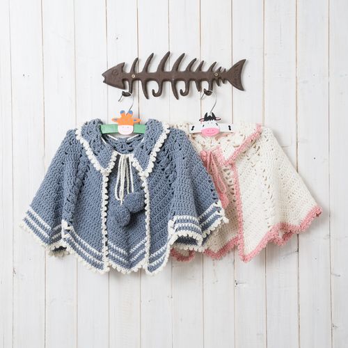 毛线材料包 双色披肩婴儿披风毛线披肩钩针编织坎肩斗篷宝宝披肩