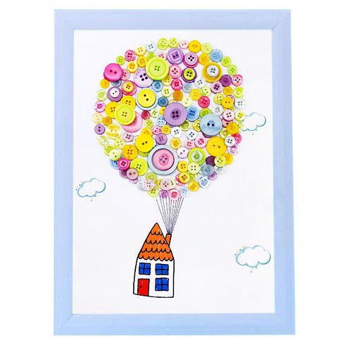 儿童手工diy制作扣子幼儿园活动暖场亲子小中大班粘贴纽扣画材料