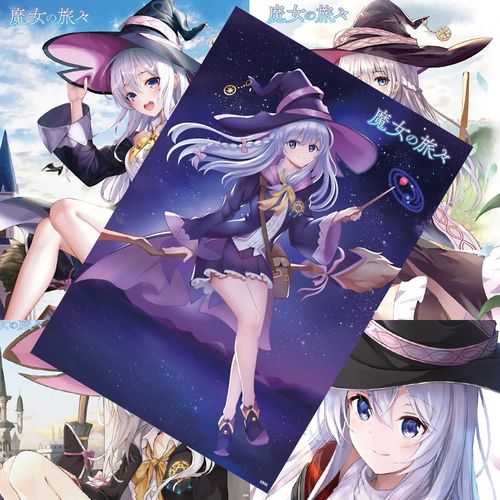 魔女之旅海报伊蕾娜扫帚艾丝黛儿动漫周边高清宿舍墙贴卧室大壁纸