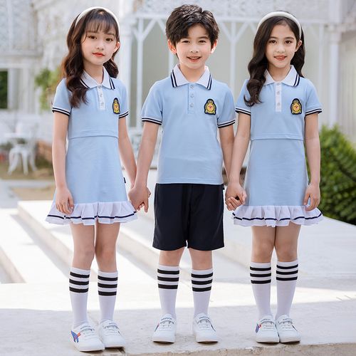 夏季幼儿园园服夏装套装纯棉老师服小学生校服儿童运动毕业照班服