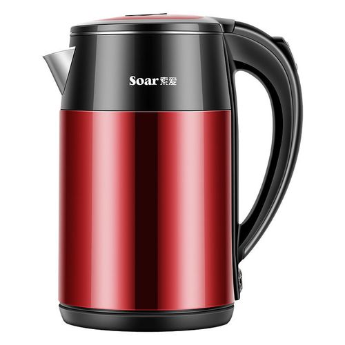 索爱电热水壶无缝一体内胆家用开水壶自动断电大容量烧水壶康佳 玫瑰