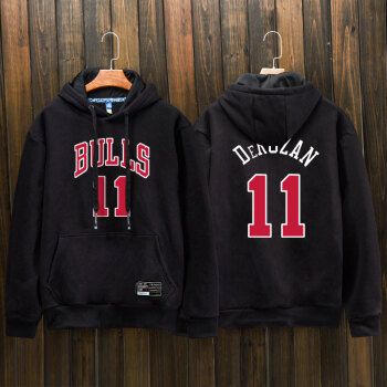 公牛队23号纪念运动卫衣男女秋冬季薄款美式11号德罗赞训练外套加绒厚