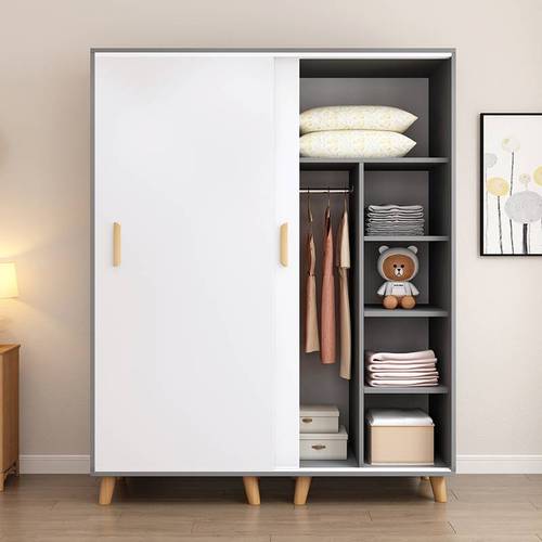 出租屋省空间经济型储物柜仿实木立柜挂衣柜衣柜2020年新款实木