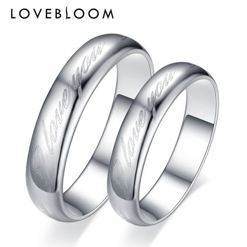 pt950铂金戒指纯白金情侣对戒男女婚戒结婚素戒活口素