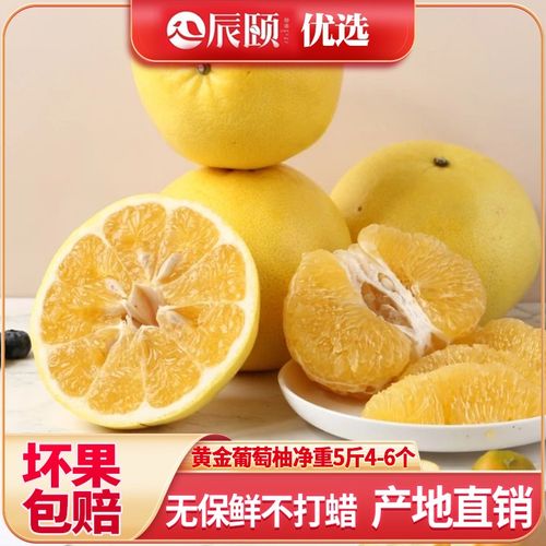辰颐物语黄金葡萄柚净重5斤约4-6个装应季水果现摘发包邮坏果理赔