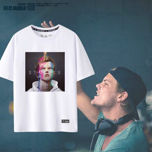 电音dj瑞典a神艾维奇avicii true纪念t恤夏男女摇滚纯棉短袖