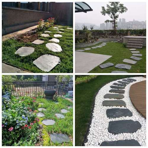 2021青石板踏步c石别墅花园脚踏石别墅庭院防滑地砖