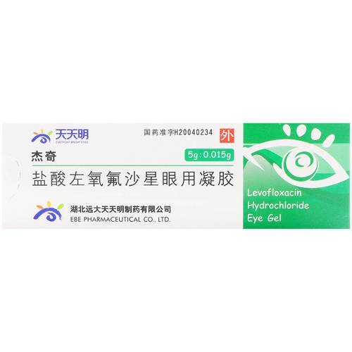 天天明 杰奇 盐酸左氧氟沙星眼用凝胶 5g:0.