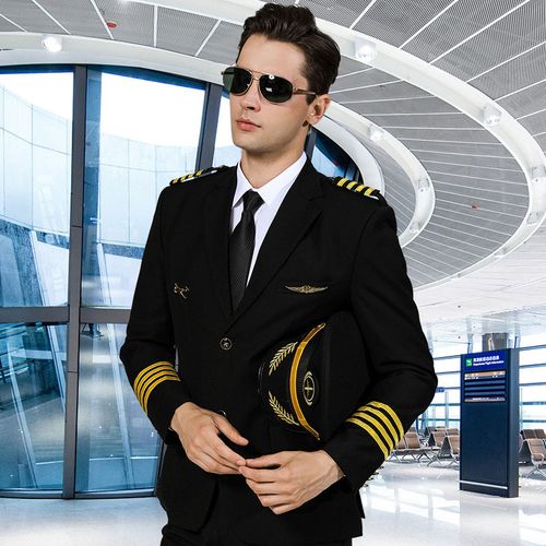 航空服男航空制服男乘务员飞行员外套男机长制服学生