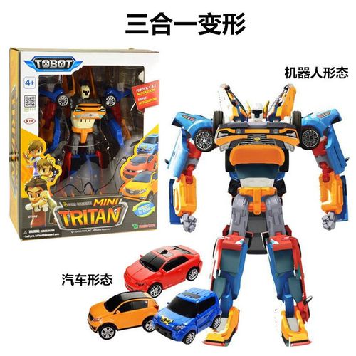 2022新款韩国hello carbot变形机器人韩国兄弟三合体机器人3只装 托宝