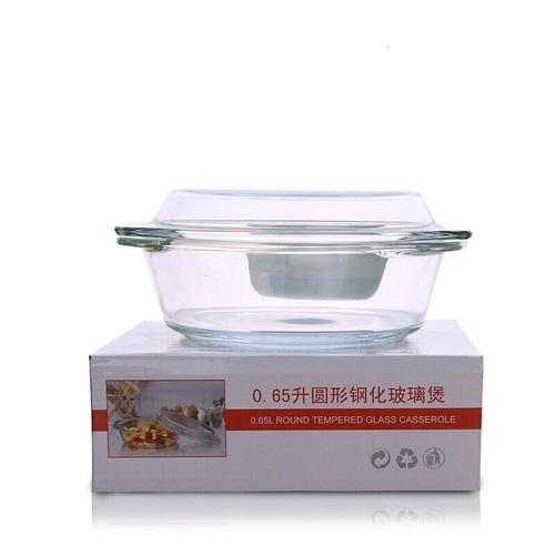 纳丽雅(naliya)钢化玻璃碗 家用耐热玻璃 微波炉光波炉专用器皿 带盖