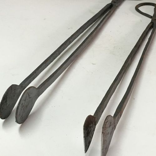 碳钳厨房烧饼特长户外铁柄夹子煤碳炭火长款家用火钳加长扁头工具