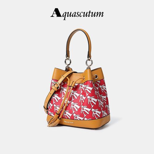 雅格狮丹(aquascutum)手提包时尚轻奢品牌包包女包潮流拼接撞色斜挎单