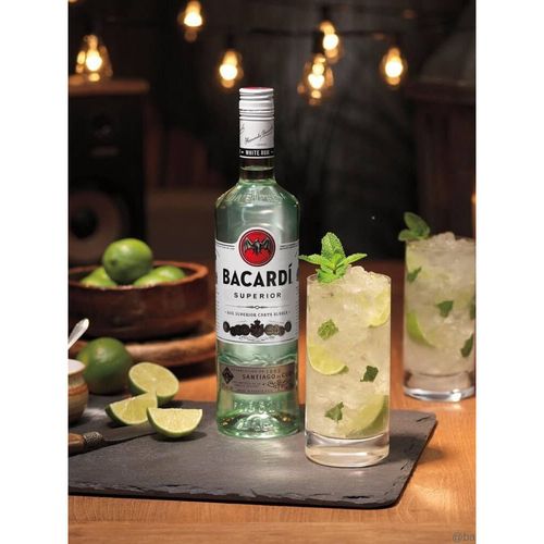 百加得白朗姆酒bacardi莫吉托mojito基酒调酒烘焙鸡尾酒500ml洋酒